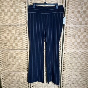 Bisou Bisou Women's Pinstripe Bootcut Dress Pants Size 10 Black Red Gray‎